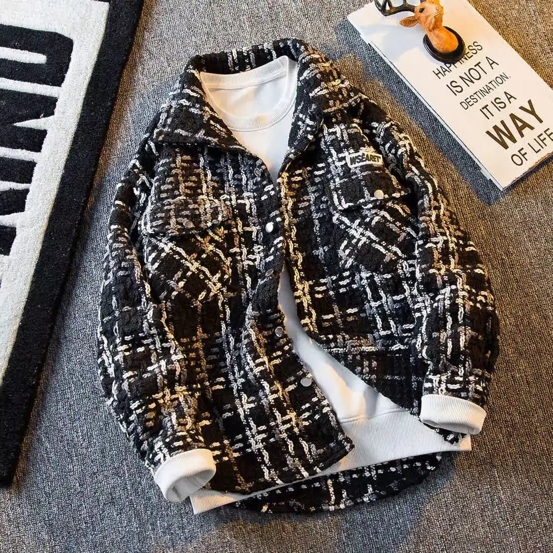 Giacca casual a quadretti da uomo ATREND