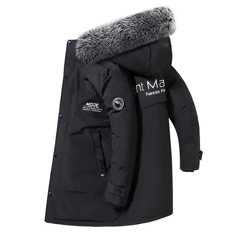 Giacca casual con cappuccio e pelo da uomo ATREND
