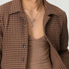 Giacca casual corta a quadri da uomo ATREND