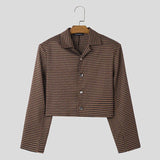Giacca casual corta a quadri da uomo ATREND
