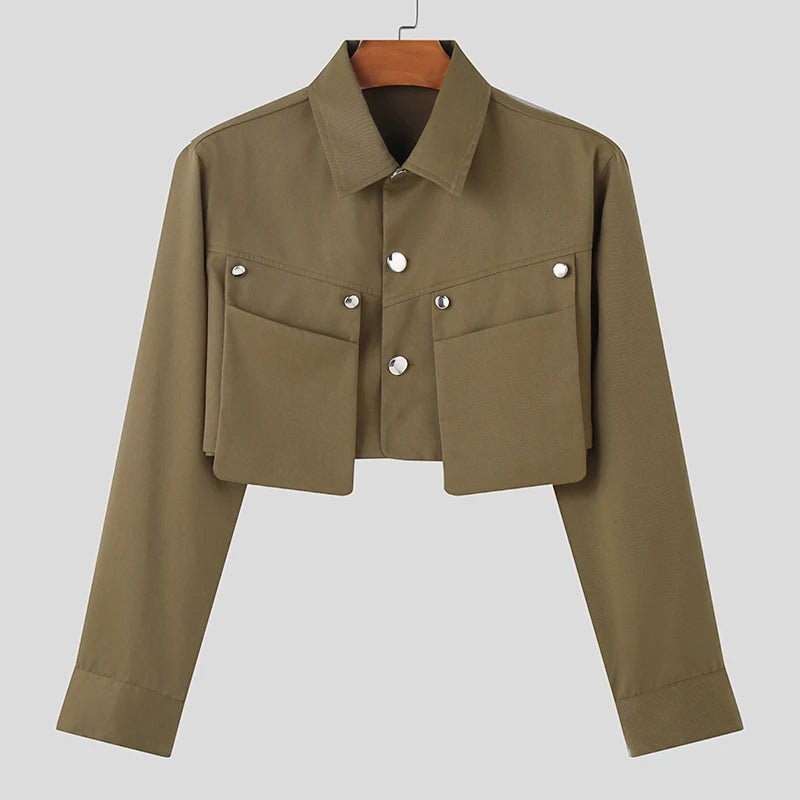 Giacca corta streetwear multitasche da uomo ATREND