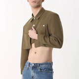 Giacca corta streetwear multitasche da uomo ATREND