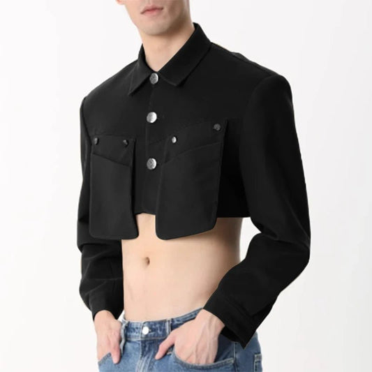 Giacca corta streetwear multitasche da uomo ATREND