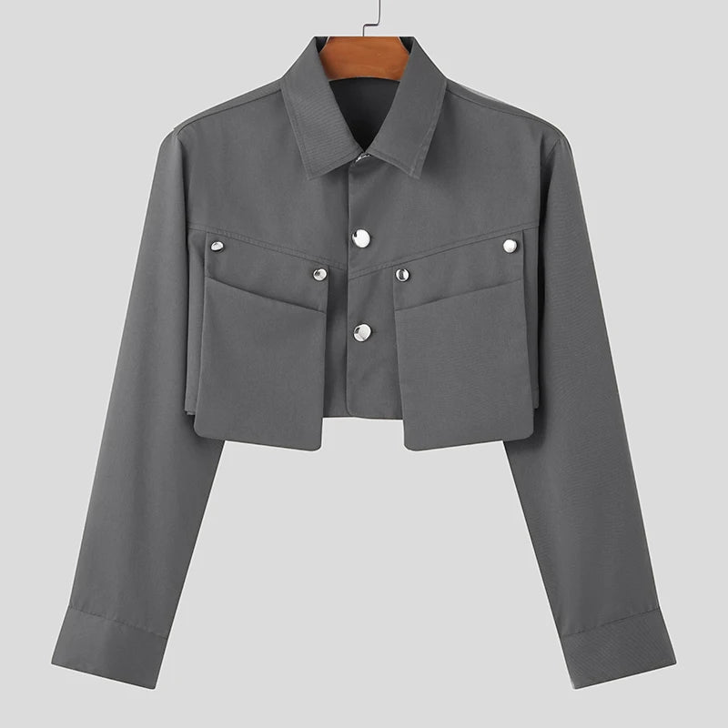 Giacca corta streetwear multitasche da uomo ATREND