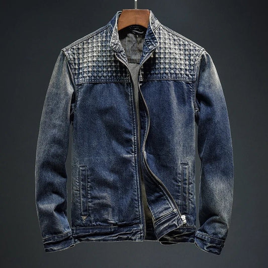 Giacca di jeans vintage streetwear da uomo ATREND