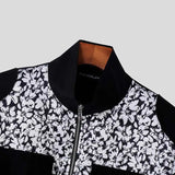 Giacca patchwork floreale multitasche da uomo ATREND