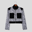 Giacca patchwork floreale multitasche da uomo ATREND