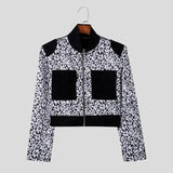 Giacca patchwork floreale multitasche da uomo ATREND