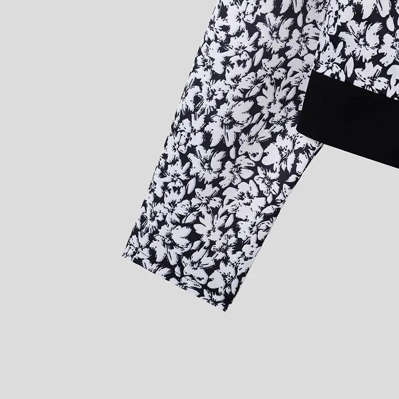 Giacca patchwork floreale multitasche da uomo ATREND