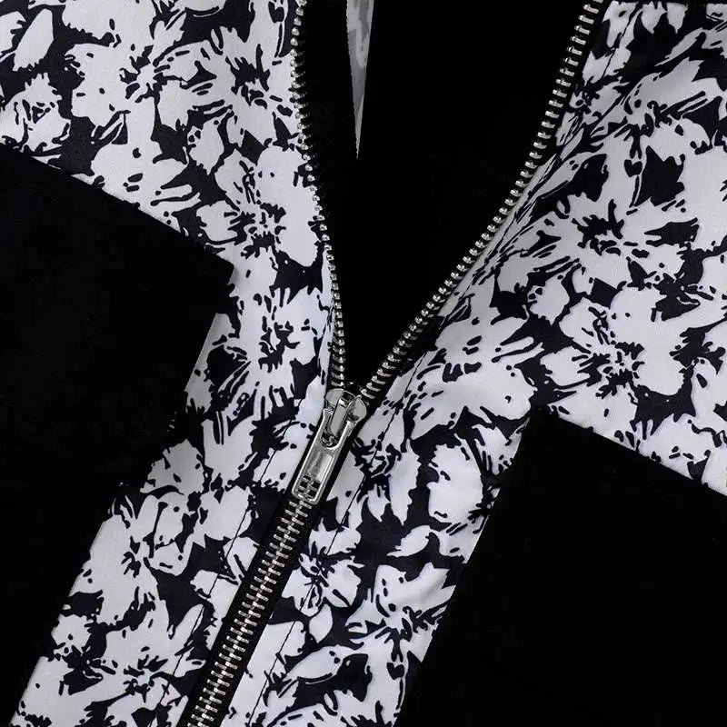 Giacca patchwork floreale multitasche da uomo ATREND