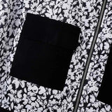 Giacca patchwork floreale multitasche da uomo ATREND