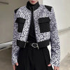 Giacca patchwork floreale multitasche da uomo ATREND