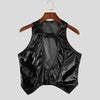 Gilet casual scavato in vernice con cerniera da uomo ATREND