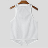 Gilet trasparente in pizzo senza maniche con bottoni da uomo ATREND
