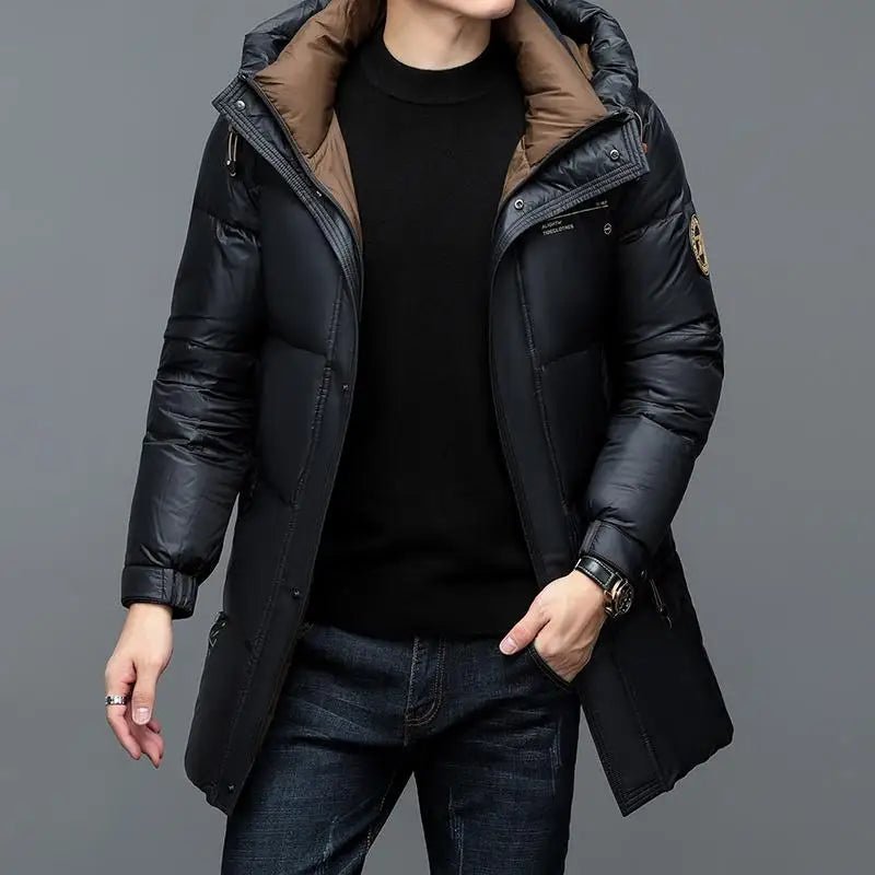 Giubbino casual impermeabile con cappuccio da uomo ATREND