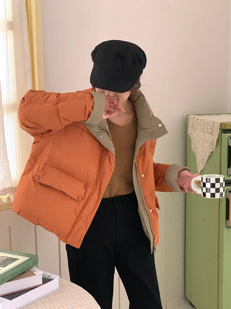 Giubbino corto bicolor casual da donna ATREND