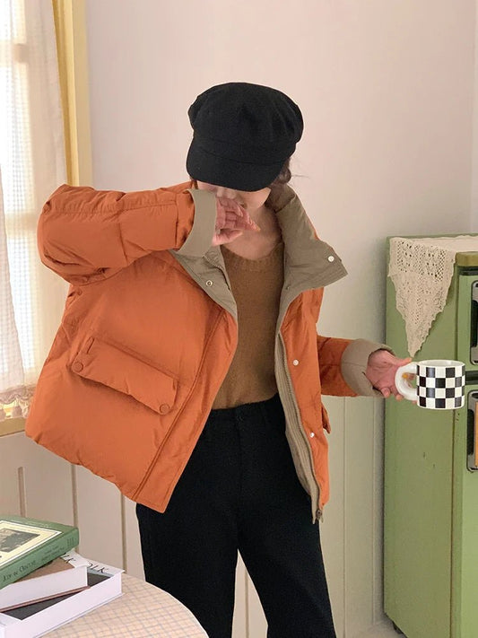 Giubbino corto bicolor casual da donna ATREND
