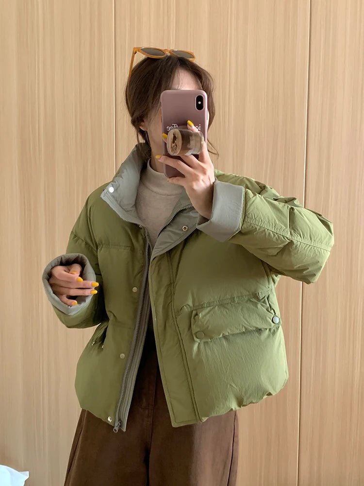 Giubbino corto bicolor casual da donna ATREND