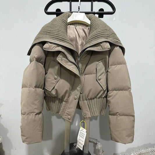 Giubbino corto patchwork impermeabile da donna ATREND