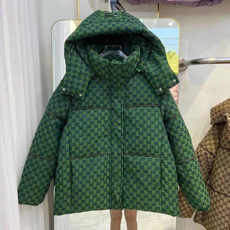 Giubbino impermeabile con cappuccio a quadri da donna ATREND