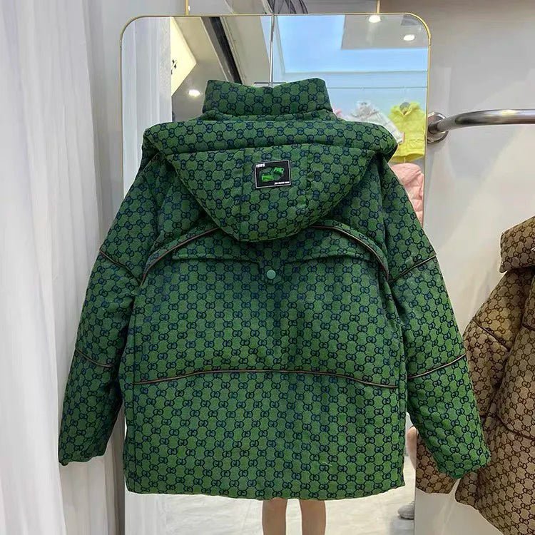 Giubbino impermeabile con cappuccio a quadri da donna ATREND