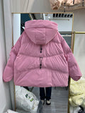 Giubbino oversize con cappuccio impermeabile da donna ATREND