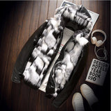 Giubbino patchwork con cappuccio da uomo ATREND