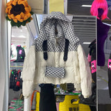 Giubbino patchwork impermeabile con borsa da donna ATREND
