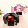 Idea regalo collana in confezione con cassetto doppio con fiocco e fiori artificiali ideale per ogni occasione ATREND
