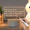 Idea regalo lavagna notturna a LED luminosa trasparente in acrilico con cavo USB ideale per ogni occasione ATREND