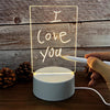 Idea regalo lavagna notturna a LED luminosa trasparente in acrilico con cavo USB ideale per ogni occasione ATREND