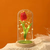 Idea regalo tulipano artificiale in cupola con luci a LED ideale per ogni occasione ATREND