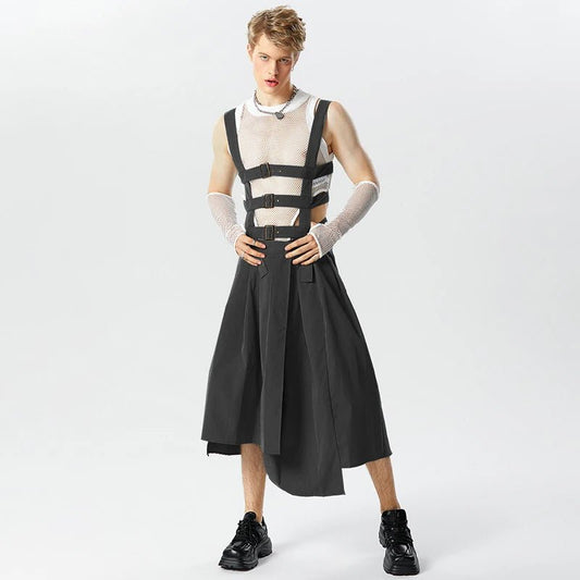 Jumpsuits gonna irregolare con fibbia da uomo - jumpsuit uomo ATREND