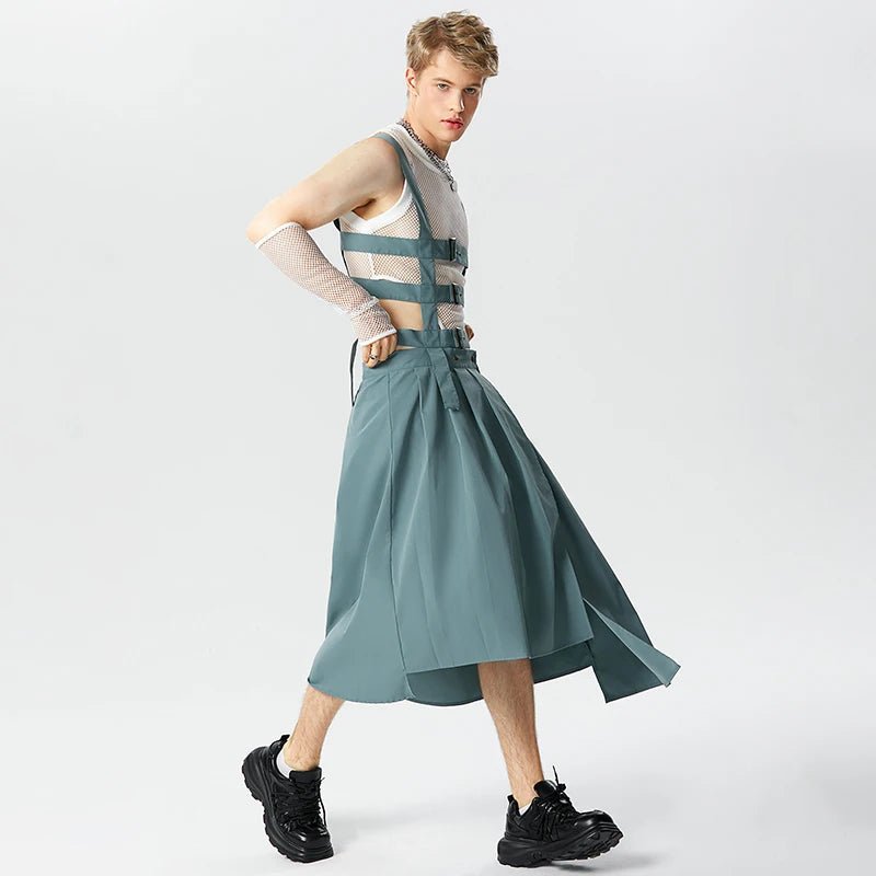 Jumpsuits gonna irregolare con fibbia da uomo - jumpsuit uomo ATREND