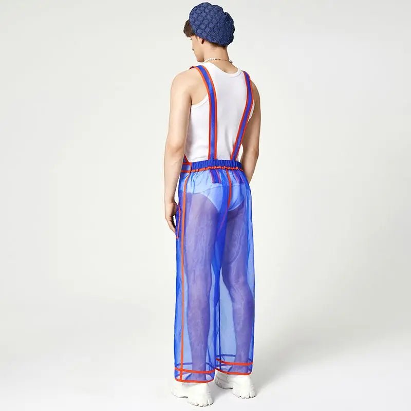 Jumpsuits mesh patchwork streetwear da uomo - jumpsuit uomo ATREND