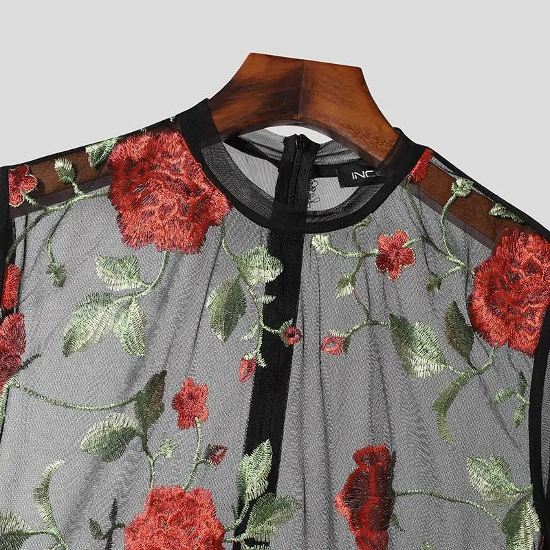 Jumpsuits trasparente con stampa a fiori da uomo - jumpsuit uomo ATREND