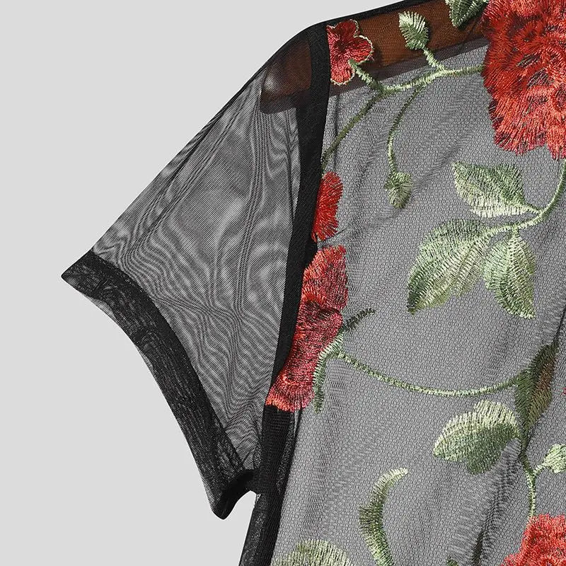 Jumpsuits trasparente con stampa a fiori da uomo - jumpsuit uomo ATREND