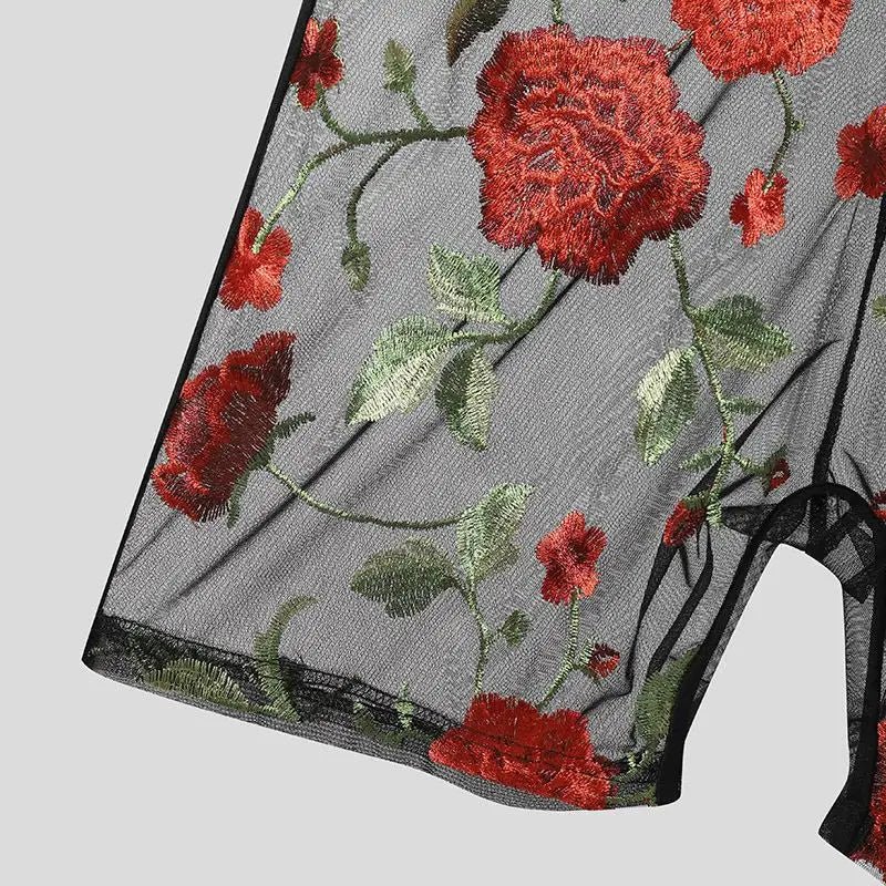 Jumpsuits trasparente con stampa a fiori da uomo - jumpsuit uomo ATREND