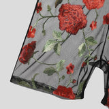 Jumpsuits trasparente con stampa a fiori da uomo - jumpsuit uomo ATREND