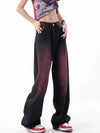 Jeans a vita alta streetwears a gamba larga da donna ATREND