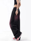 Jeans a vita alta streetwears a gamba larga da donna ATREND