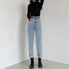 Jeans casual a vita alta con gamba dritta da donna ATREND