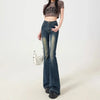Jeans casual a vita alta con gamba larga da donna ATREND