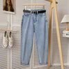 Jeans casual a vita alta e gamba dritta da donna ATREND