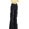 Jeans casual a vita alta multi tasche da donna ATREND