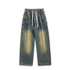 Jeans casual con gamba larga fascia elastica e lacci da uomo ATREND