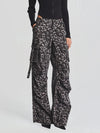 Jeans casual larghi multitasche streetwears leopardati da donna ATREND