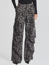 Jeans casual larghi multitasche streetwears leopardati da donna ATREND