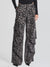 Jeans casual larghi multitasche streetwears leopardati da donna ATREND