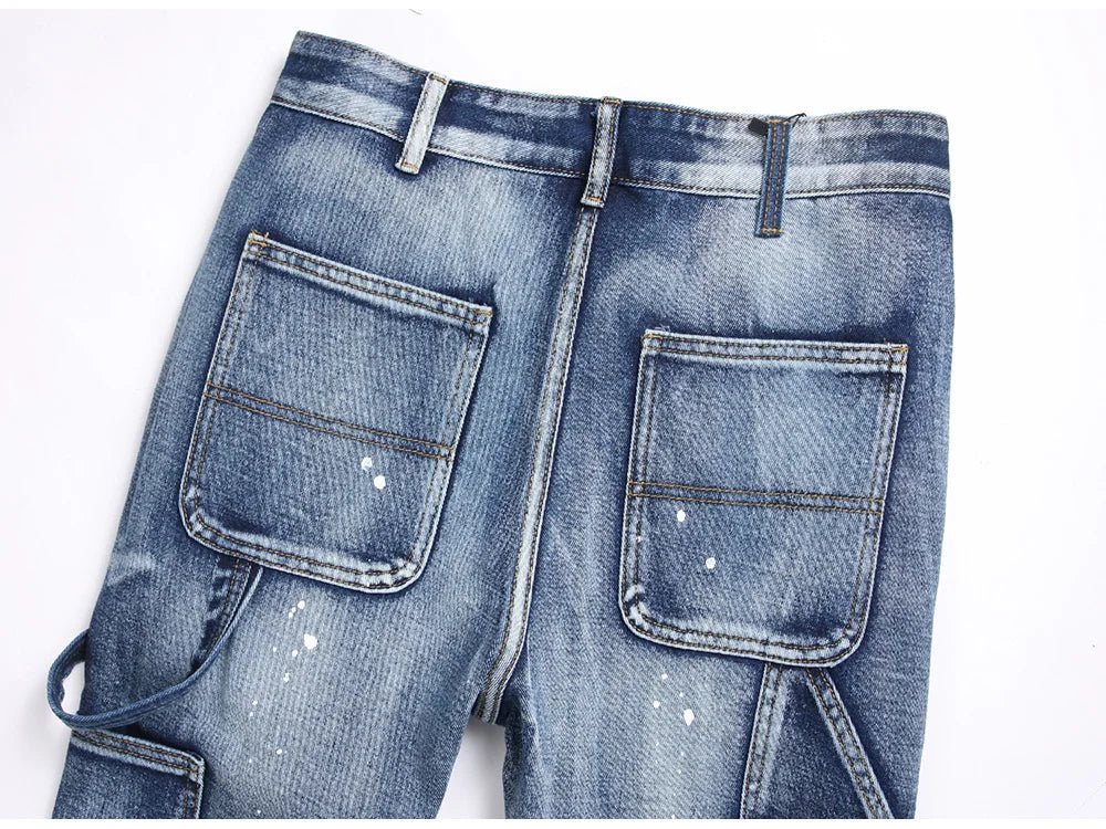 Jeans casual multi tasche svasati da uomo ATREND